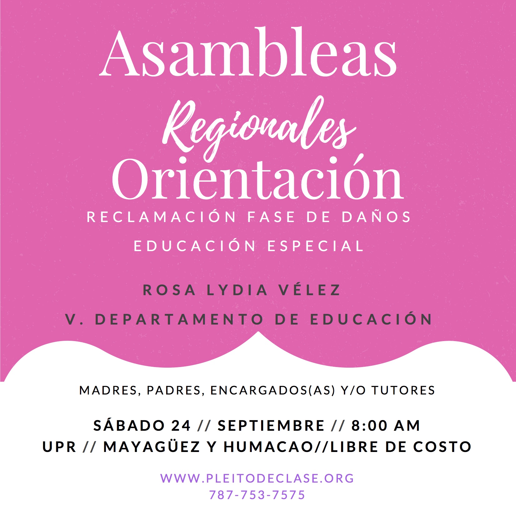 Asambleas regionales Mayaguez, Humacao